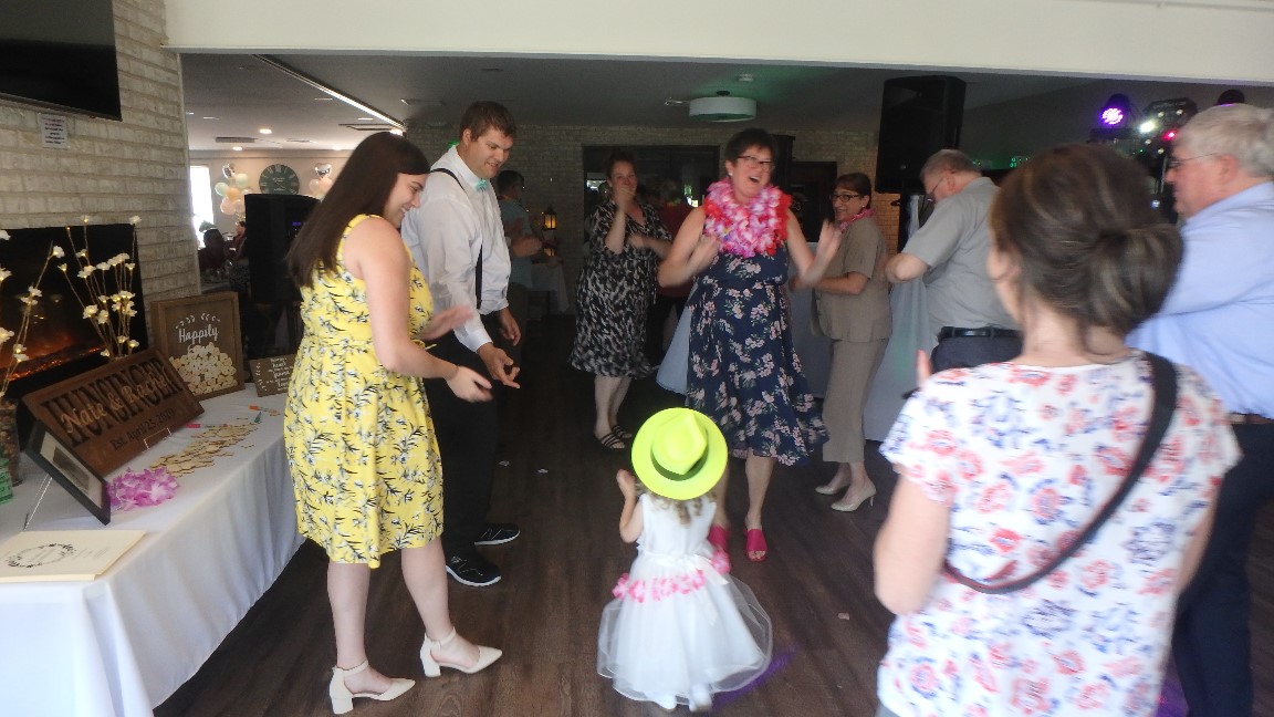 Hang on Sloop Line Dance per Hunsinger  Wedding at Meadowbrook Center,near Schuylkill Haven,Pa